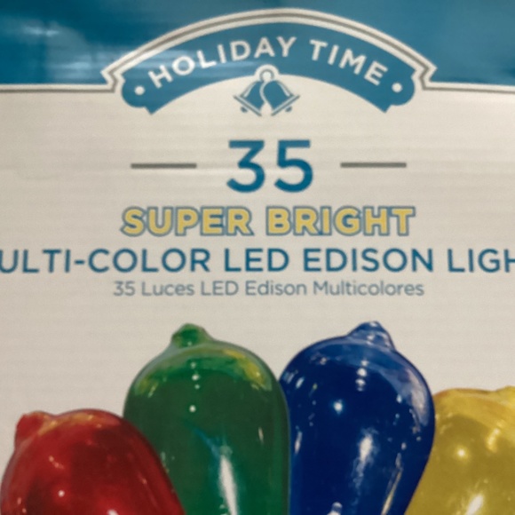 Holiday Time 35 Super Bright Multi-Color LED Edison Lights New - Picture 6 of 7